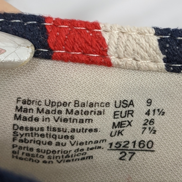 ☀️AEO espadrilles 9 red white blue flats - Picture 8 of 16